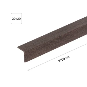 Угол 20x20x2700 мм ПВХ цвет орех тёмный 18324521 STLM-2162555