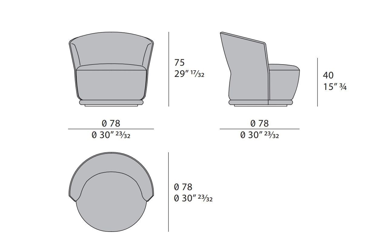 Тканевое кресло Turri ARCH-00018404 - Вид №2