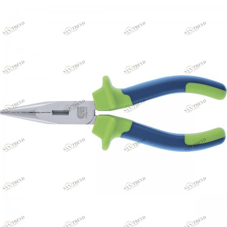 Длинногубцы прямые 160 мм двухкомпонентные рукоятки СИБРТЕХ 12557