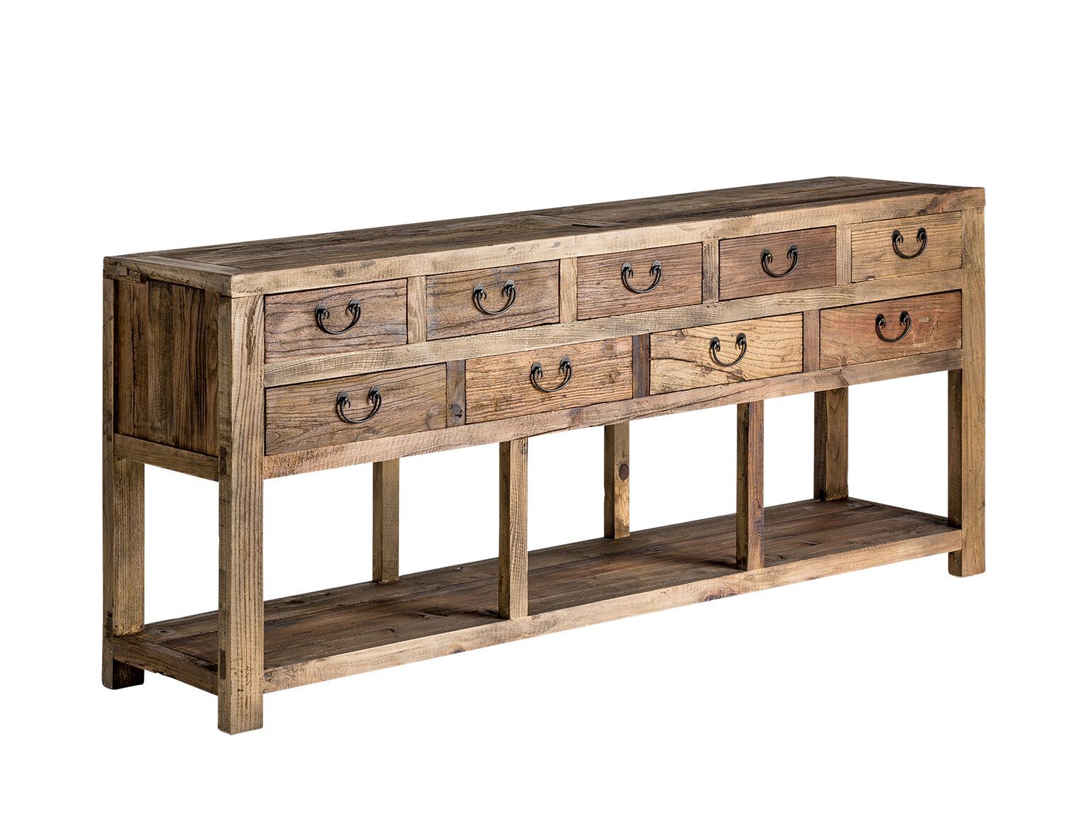 Рециркулированная деревянная прямоугольная консоль с ящиками Vical Home IKAST ARCH-00102991 - Вид №1