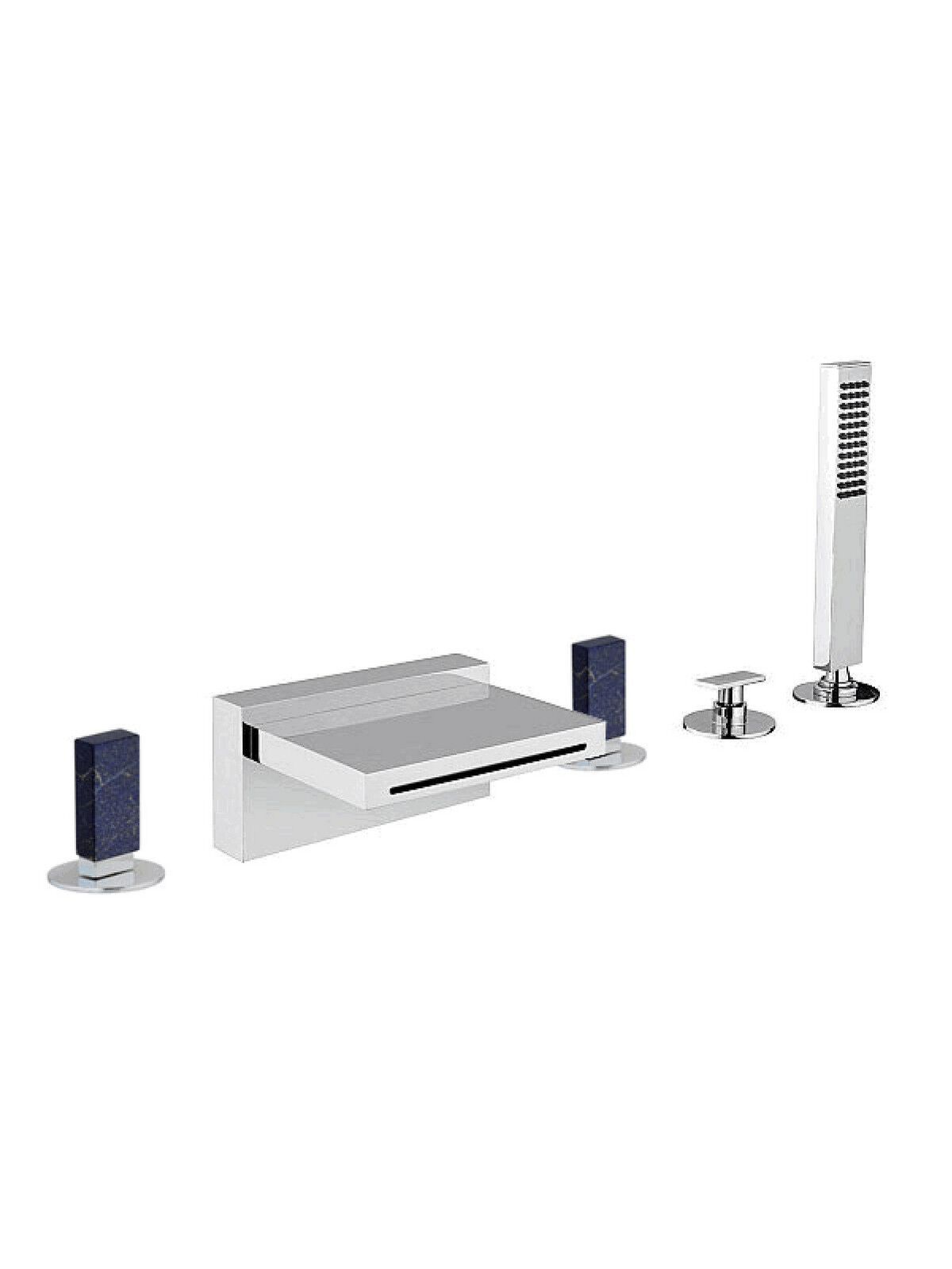 Смеситель для ванны с 5 отверстиями с водопадом и переключателем Rubinetterie Frattini Vita Due ARCH-00038193 - Вид №8