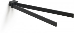 5423(14) Gedy G-Lounge, полотенцедержатель двойной поворотный, цвет черный матовый