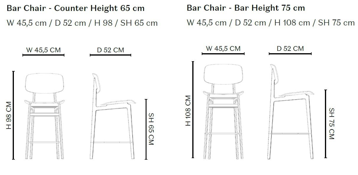 Дубовый барный стул со спинкой NORR11 NY11 ARCH-00001553 - Вид №6