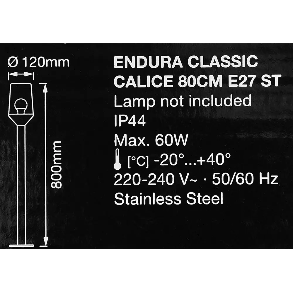 Столб уличный Ledvance «Endura Classic» ST 80 см цвет черно-серебристый 87098977 STLM-2022776  - Вид №8