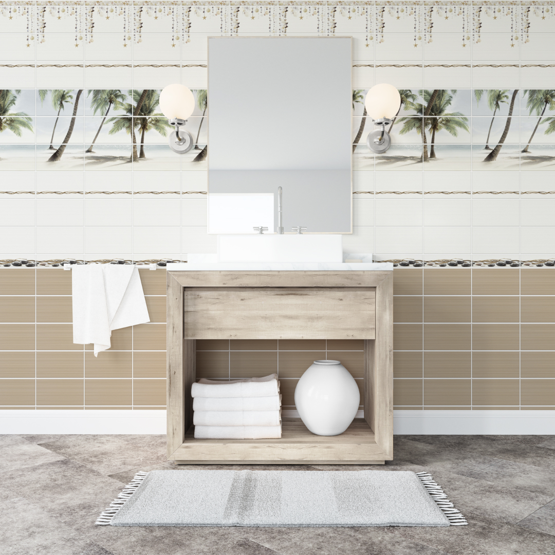 Панель пласт. "Новита" Мальдивы Пальма (Узор) 2,7*0,25 АКВАТОН Novita STSR-403 - Вид №3