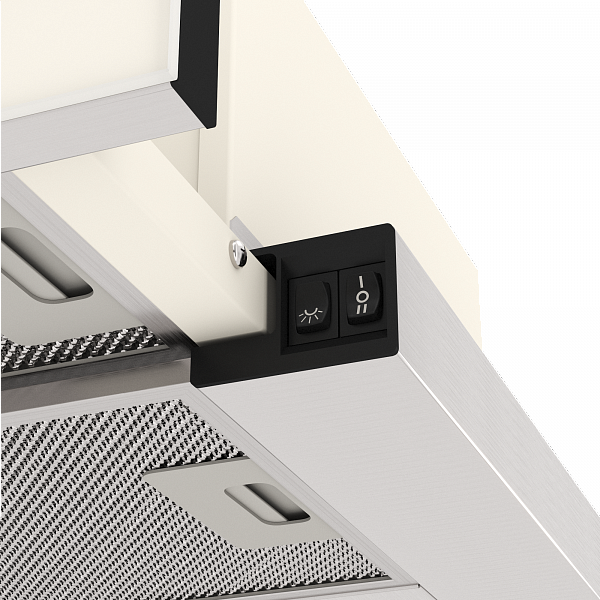 1184240 Вытяжка телескопическая ELIKOR Интегра Glass 50Н-400-В2Д серебристый/бежевый STDN-0028789 - Вид №5