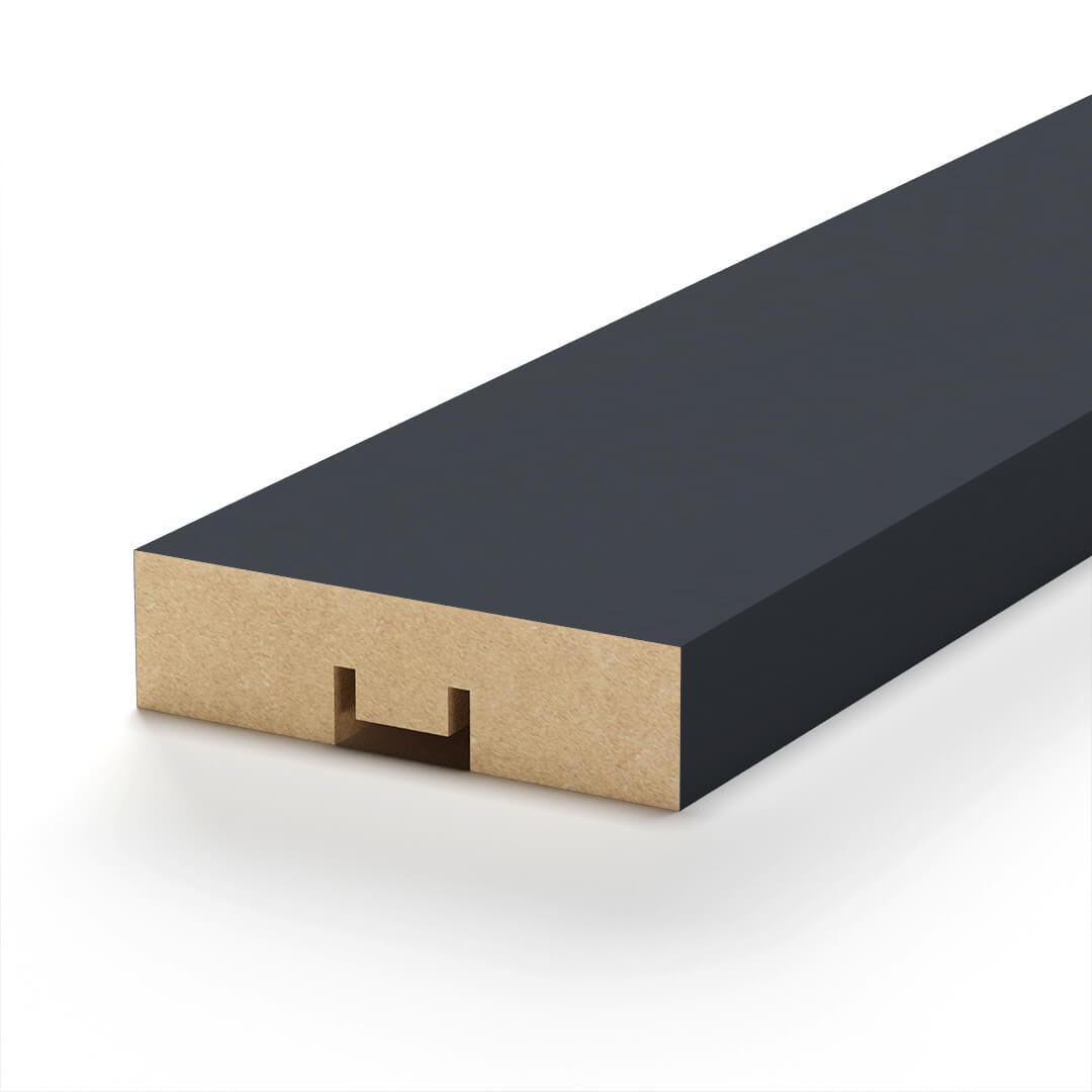 Интерьерная Рейка МДФ STELLA Планкен De Luxe Black Lead 16*60*2700 (уп.6 шт.) STSR-834