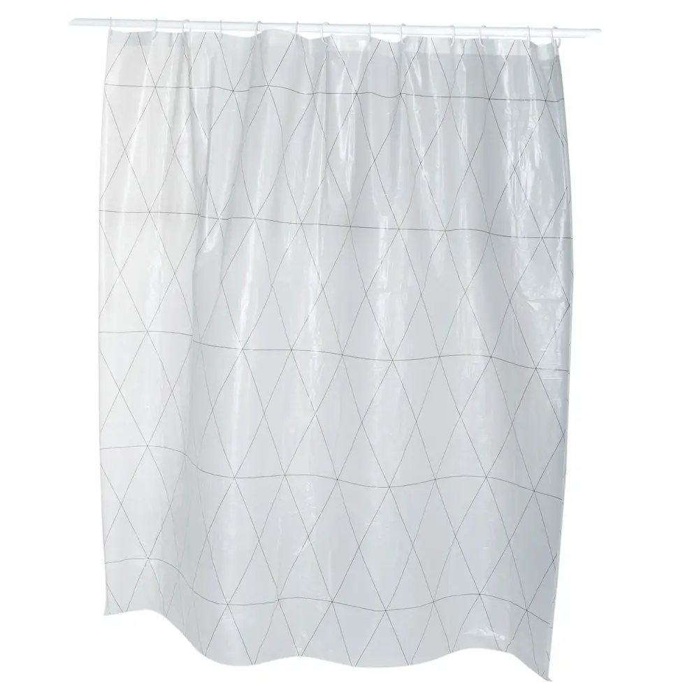 Штора для душа с кольцами Аргайл 180x180 см Peva цвет белый Santreyd нет STLM-2075278