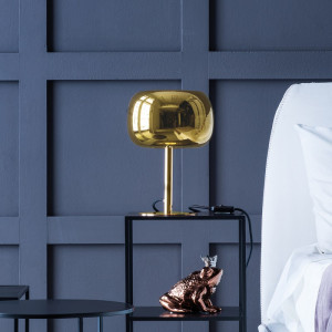 P451X190 Лампа Каминия Adriani e Rossi Золотая основа, абажур из керамического золота