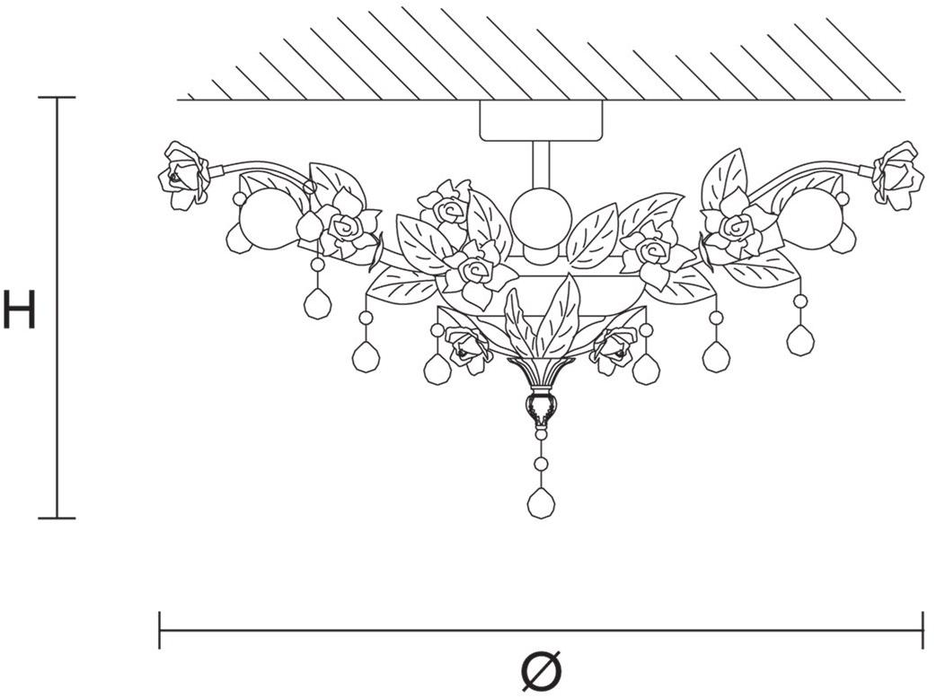Masiero Металлический потолочный светильник прямого света Ceramic garden sun-id-1359141 - Вид №1