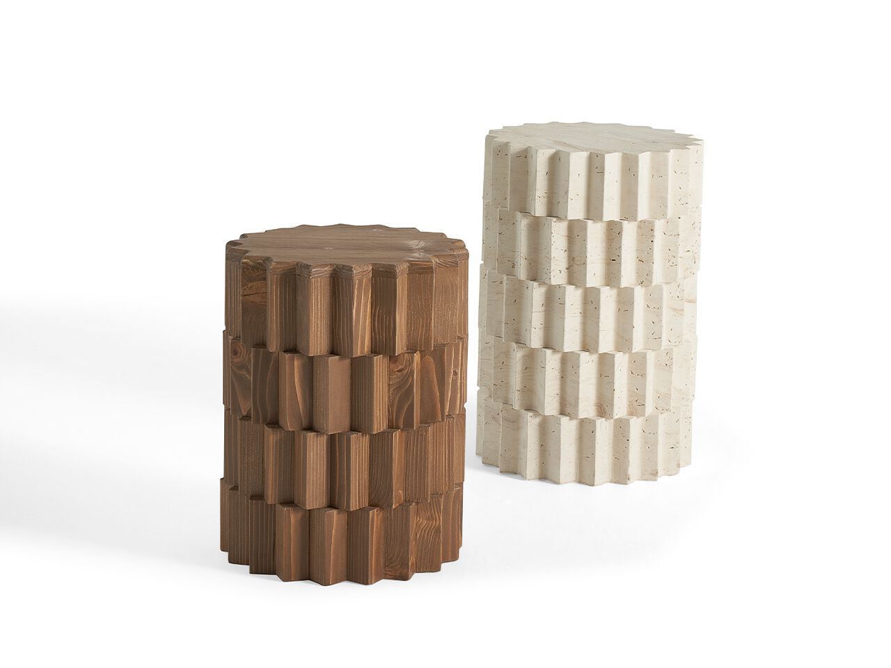 Травертин круглый журнальный столик NDESIGN Ezora ARCH-00122166 - Вид №2