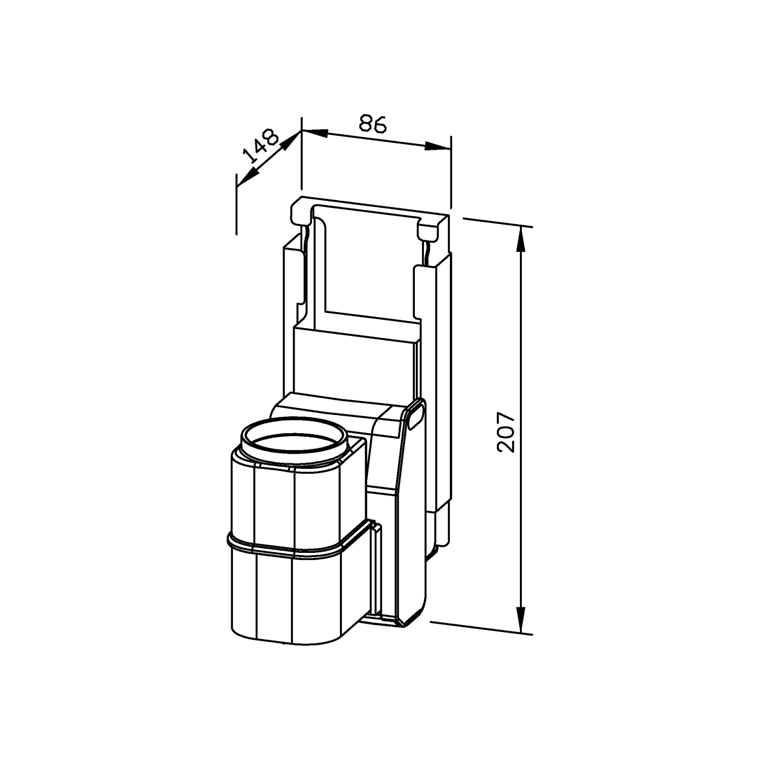 727038 Сенсорный дозатор мыла для установки за зеркалом WP174e WAGNER_EWAR A-LINE Wagner Ewar  - Вид №1