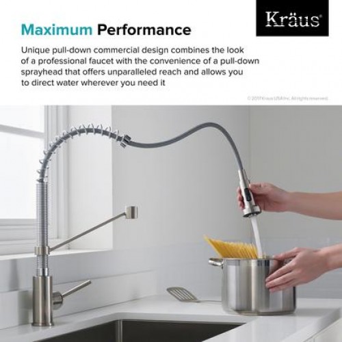 Кухонные смесители Bolden KPF-1610SSCH латунь krausru  - Вид №5