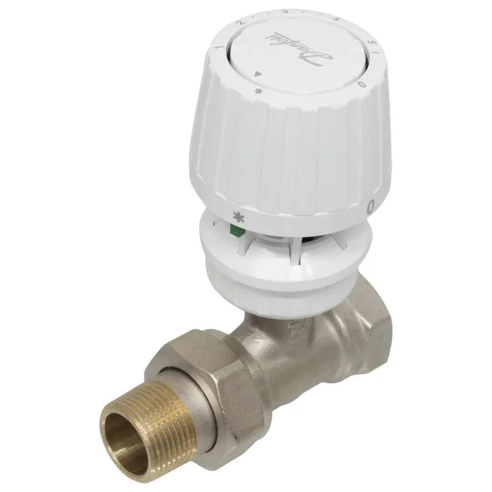 Термостатический комплект для радиатора прямой Danfoss 3/4" с термостатической головкой для двухтрубной системы 18305582 STLM-2069469  - Вид №1
