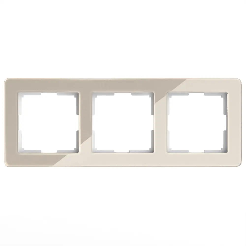 Рамка для розеток WERKEL Acrylic в цвете айвори - 3 поста 86884243 STLM-0072323