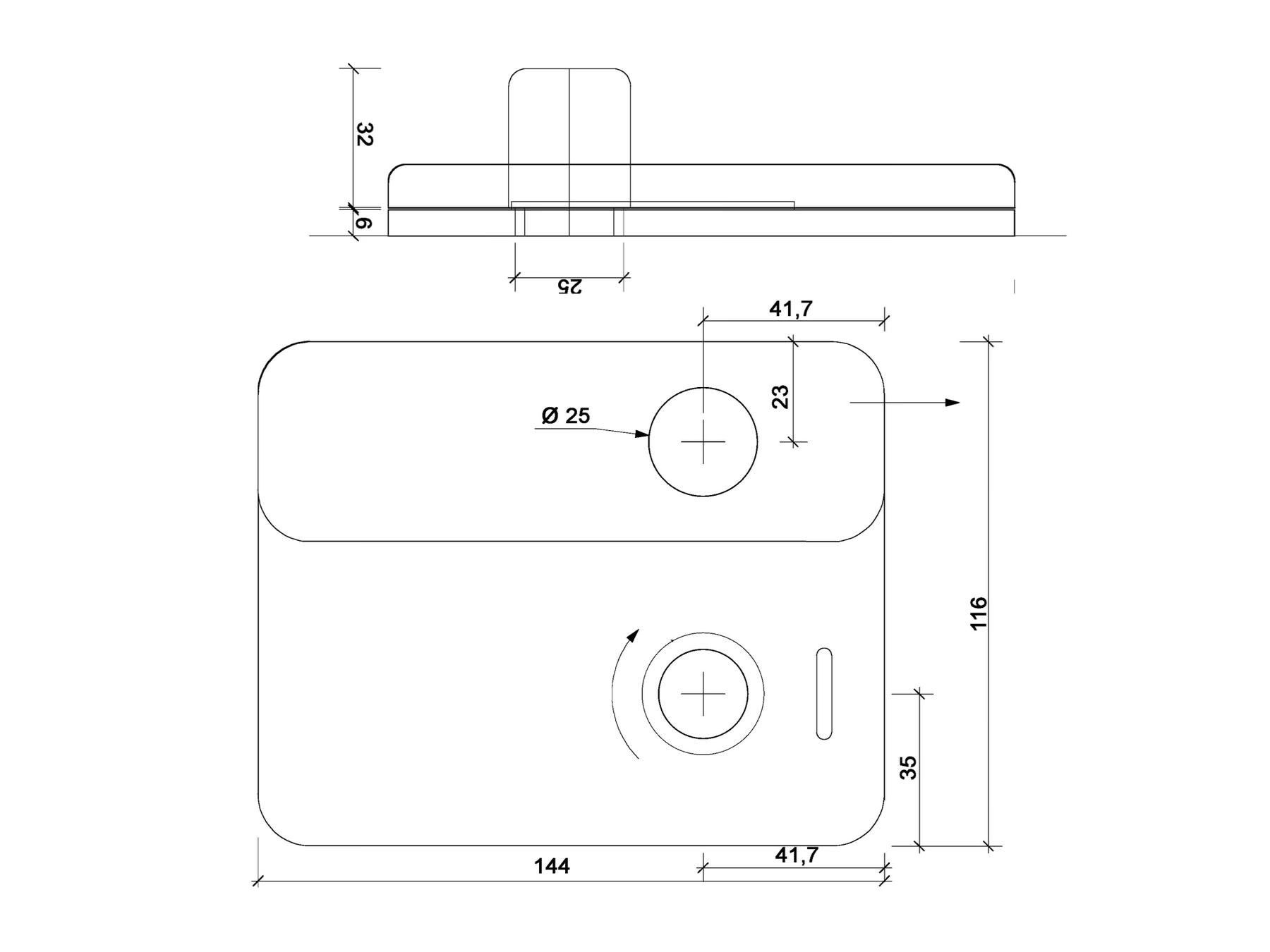 Смеситель для душа с пластиной rvb слайд ARCH-00093895 - Вид №3