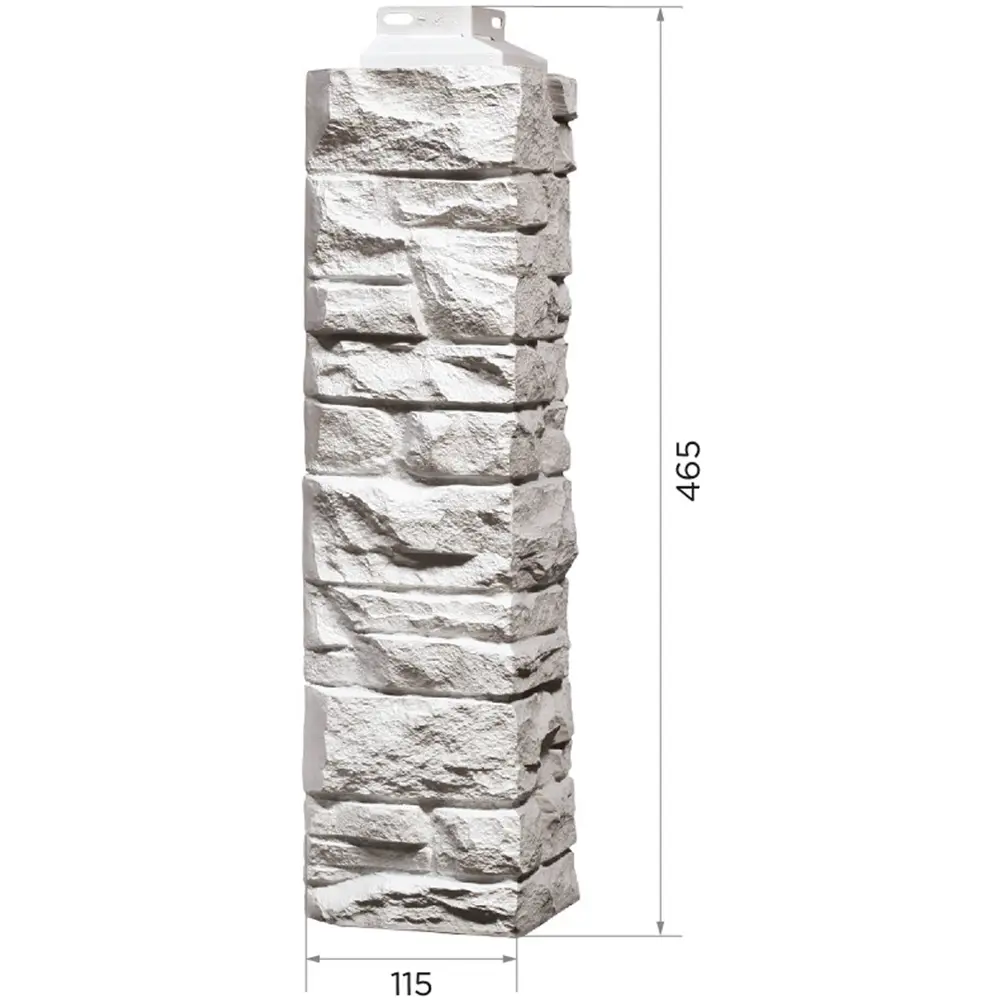 Угол наружный Fineber Скала цвет белый STLM-2098523 - Вид №1