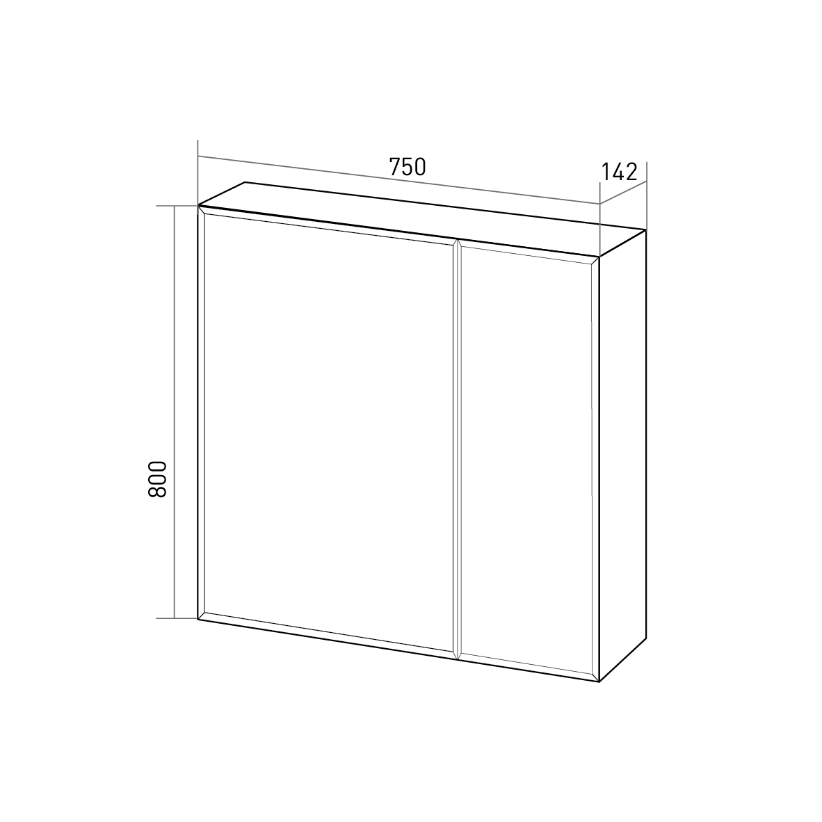 У29559 Зеркало Соната 75 Белый глянец, 2д 1 Marka Соната  - Вид №3