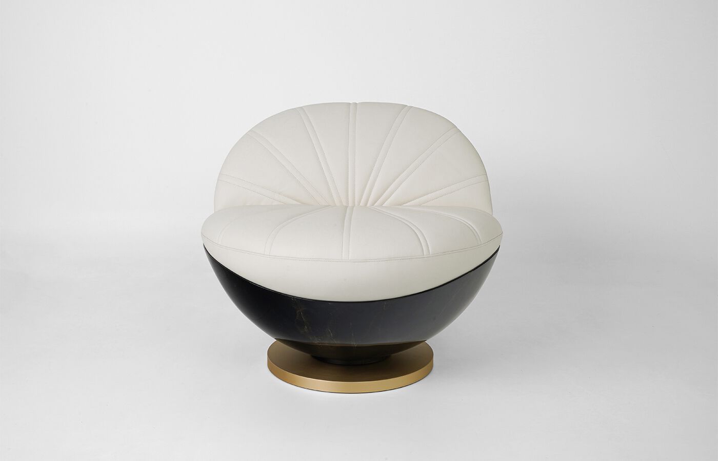 Кожаное вращающееся кресло с каркасом из стекловолокна GANSK Bola ARCH-00072131 - Вид №14