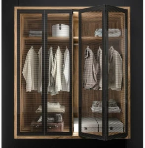 TUMIDEI Шкаф со стеклянными раздвижными дверцами