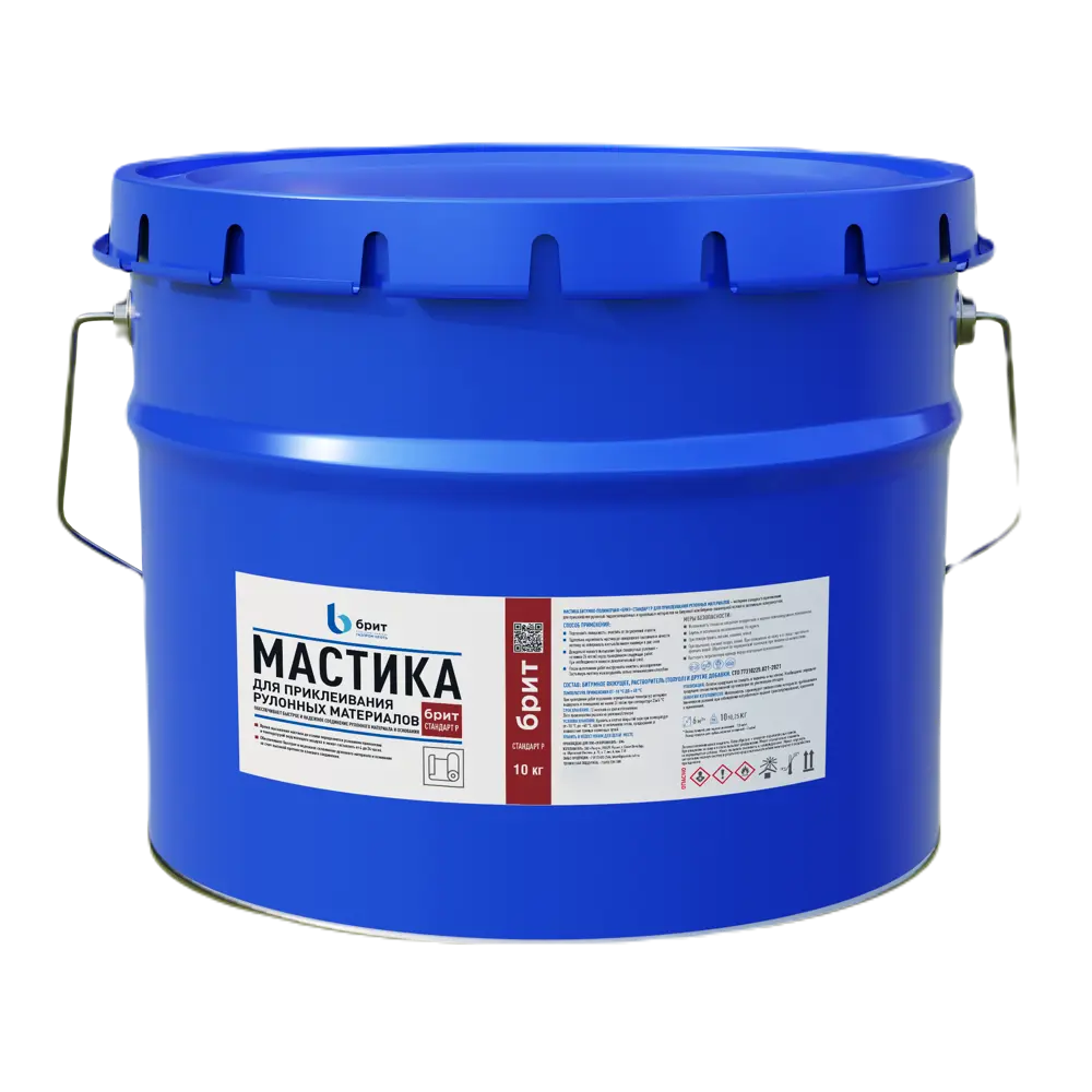 Мастика битумно-полимерная Брит Стандарт-Р для приклеивания рулонных материалов 10 кг Не применимо STLM-2025759