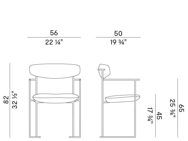 Садовое кресло с спинкой из ясеня и мягким сиденьем Potocco Keel ARCH-00115644 - Вид №3