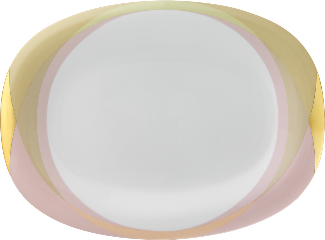 10618424 Furstenberg Блюдо овальное Furstenberg "Флюен. Игра цвета" 38см Фарфор 