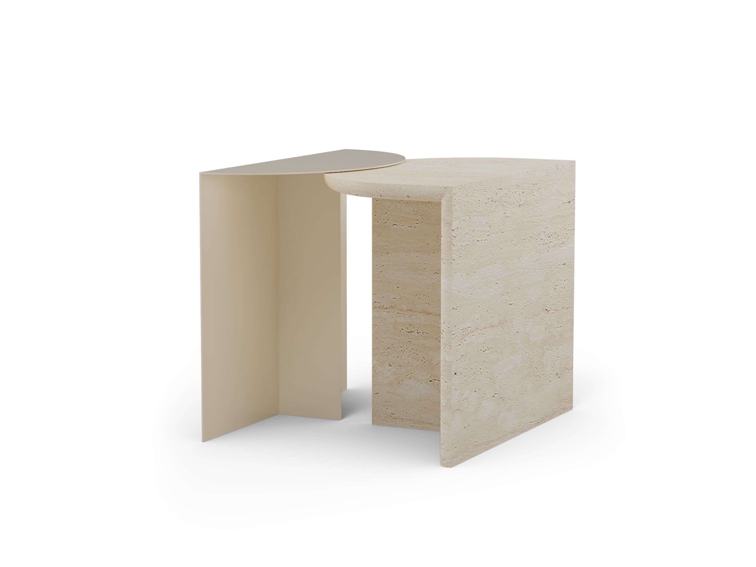 Травертин круглый журнальный столик Mambo Unlimited Ideas DUPLEX ARCH-00125378 - Вид №2