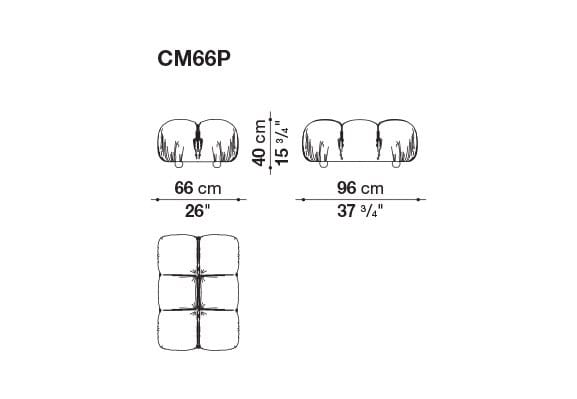Модульный тканевый диван capitonné B&B Italia Хамелеонда ARCH-00030740 - Вид №15