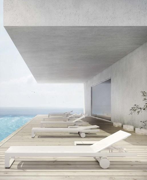 GANDIABLASCO Садовая кушетка с откидной спинкой batyline® на колесиках Flat textil sun-id-1389109 - Вид №7