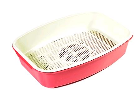 Т00011086 Туалет для кошек 32х23х6см с сеткой малый CAT STEP  - Вид №1