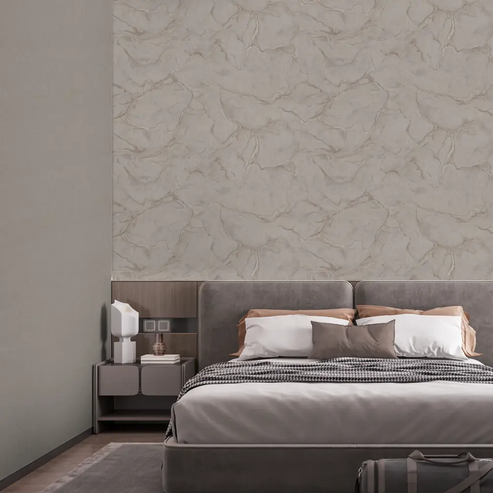 Московская обойная фабрика Тароко: флизелиновые обои графит с текстурой штукатурки 88994215 STLM-0811904 - Вид №3