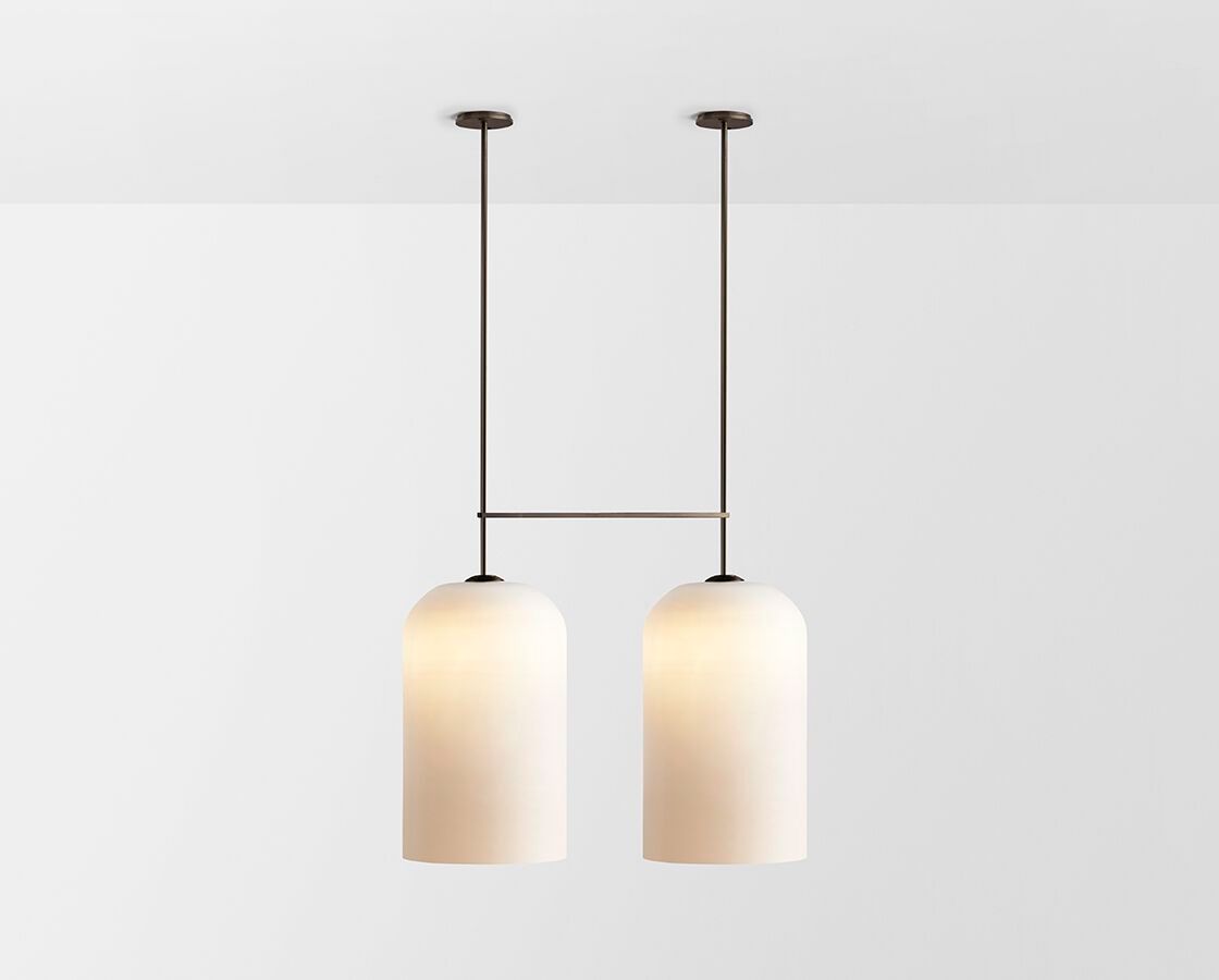 Подвесной светильник из стали и стекла Articolo Studios Lumi ARCH-00042601 - Вид №1