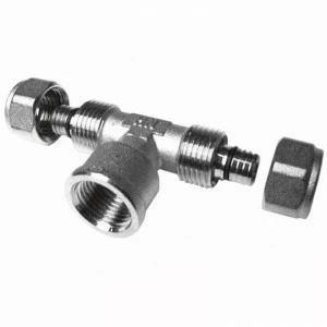 Тройник обжим-В с оловянным покрытием HENCO 16х1/2"х16