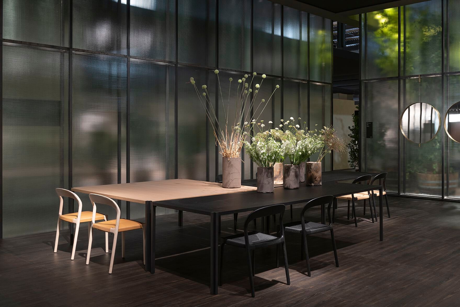 Прямоугольный обеденный стол из алюминия и дерева Living Divani GRAFT ARCH-00015689