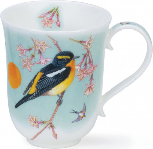 10650729 Dunoon Кружка Dunoon "Птички на зеленом.Бремор" 330мл Фарфор костяной