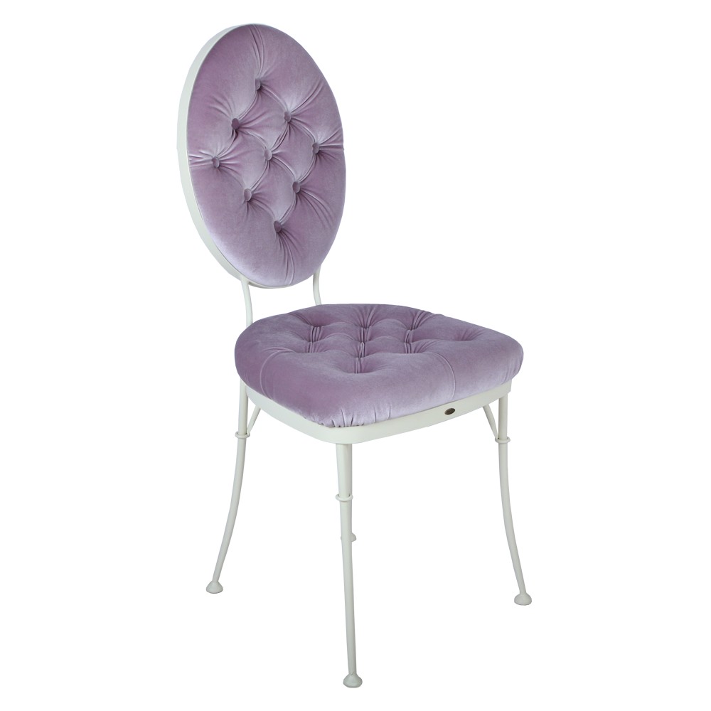 19015 Стул кованый Аделаида Айвори Амели Лаванда BOGACHO 4627138234822