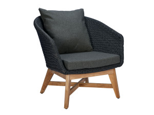 Тканевое садовое кресло с подлокотниками