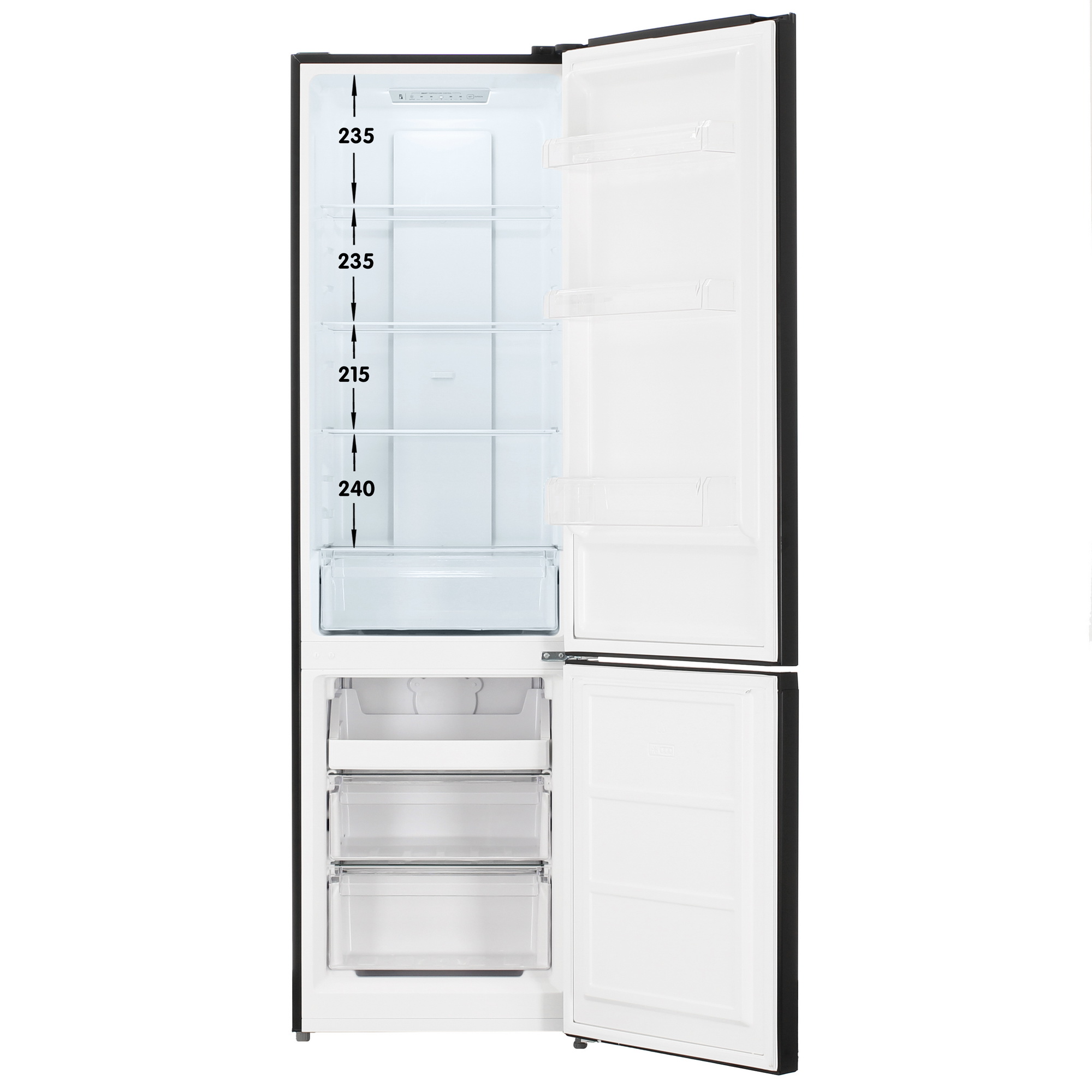 9197171 Холодильник с морозильником   Harper RH5559BB черный STDN-0019149 - Вид №1