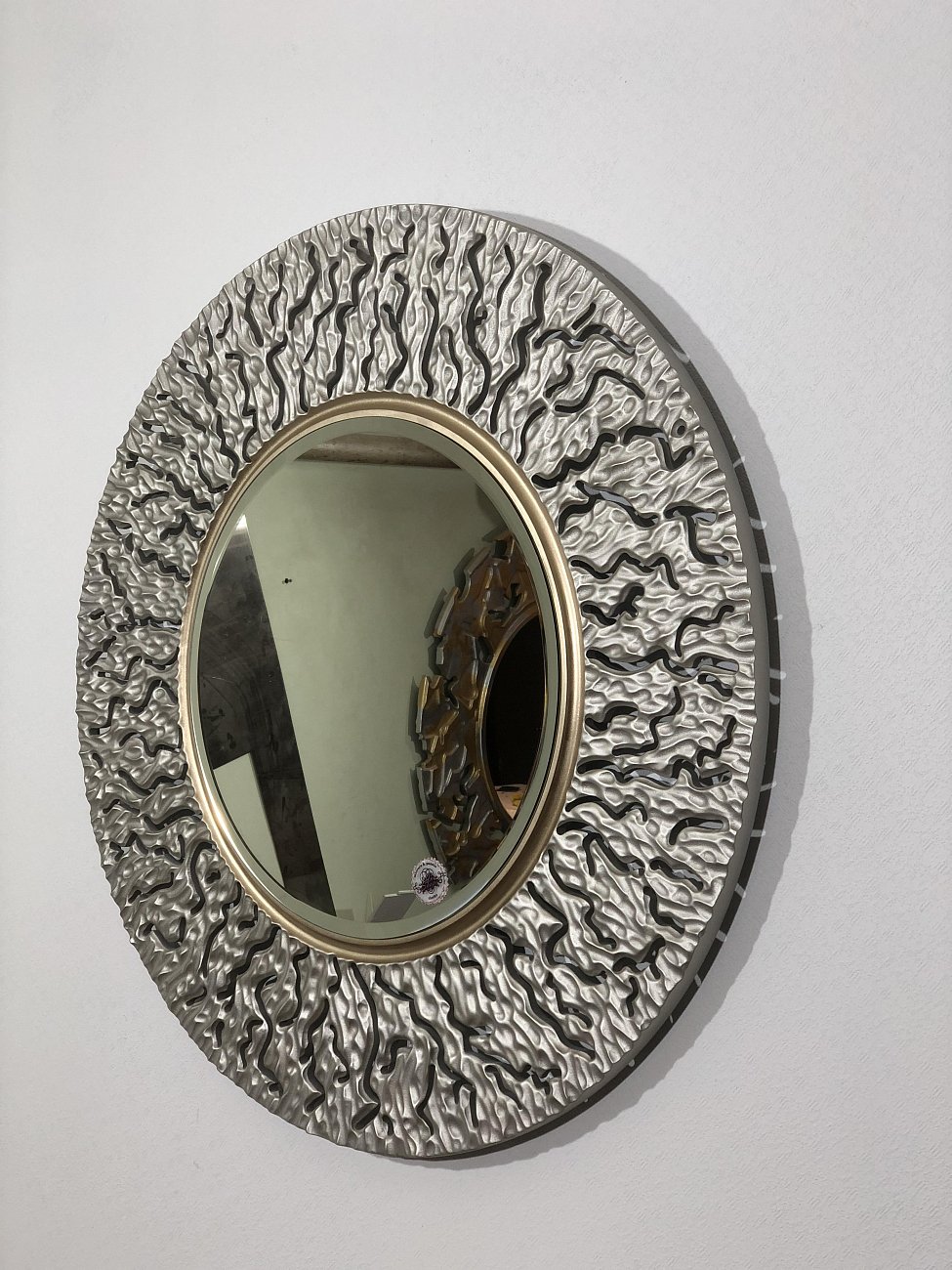 Зеркало круглое настенное серебро CORAL IN SHAPE CORAL 00-3860090 Серебро - Вид №5