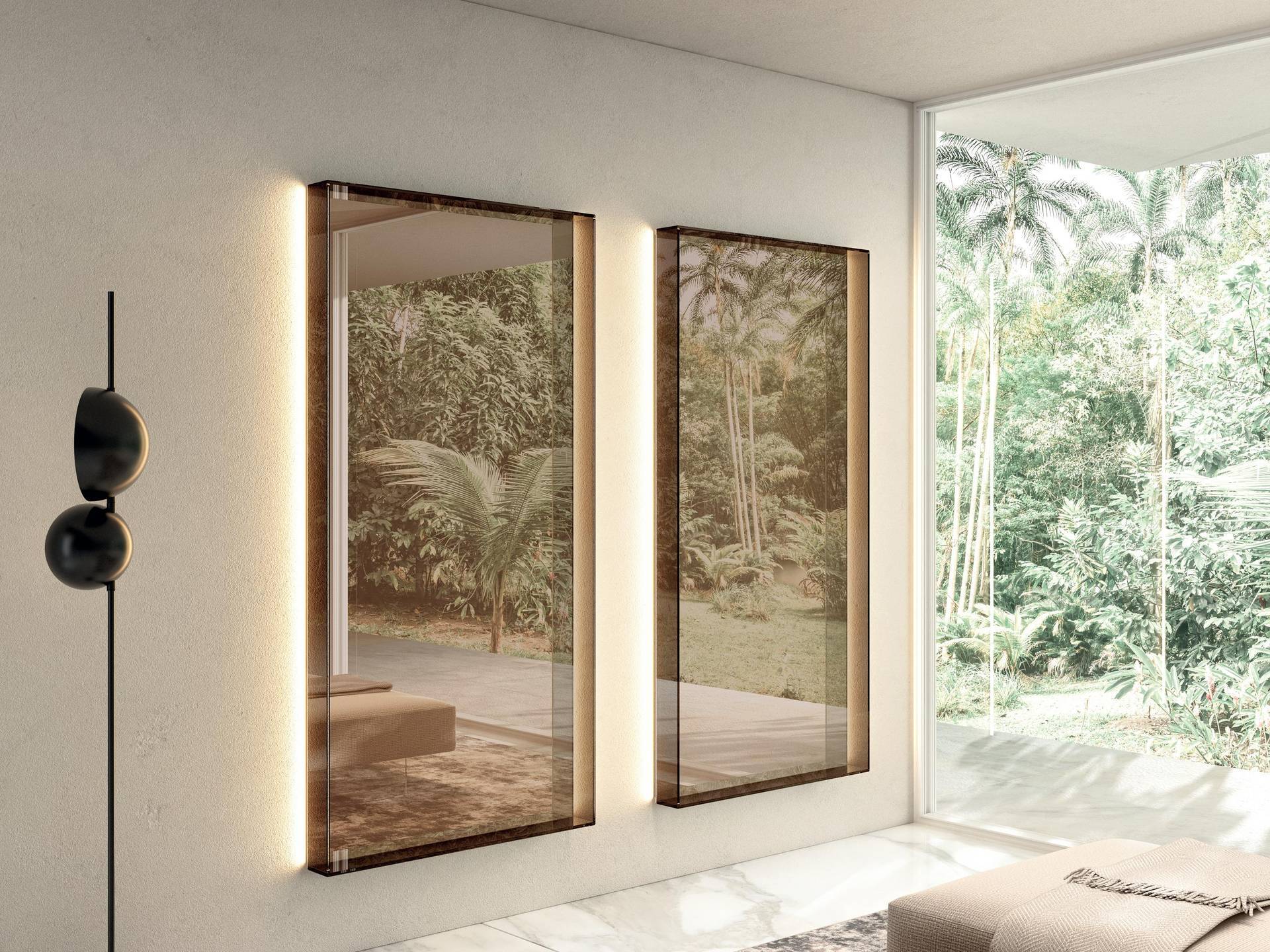 Зеркало со встроенным освещением In Stock озеро ARCH-00008986