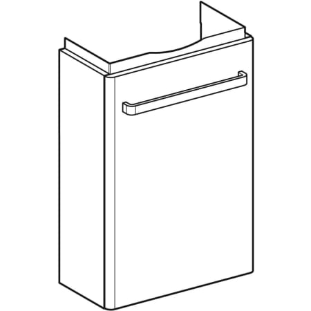 862041000 Шкафчик для раковины Geberit Renova Compact, с одной дверью, с укороченным вылетом Geberit  - Вид №8