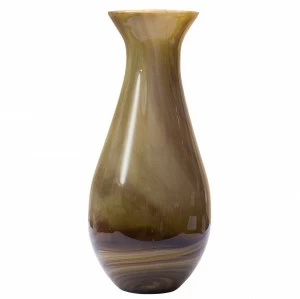 Ваза стеклянная желто-коричневая 37х16.5 см GARDA DECOR - 033945 Коричневый