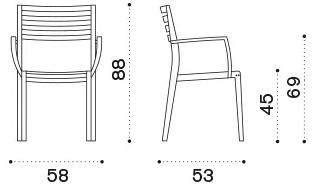 Ethimo Стул из тика с подлокотниками sun-id-1362646 - Вид №1