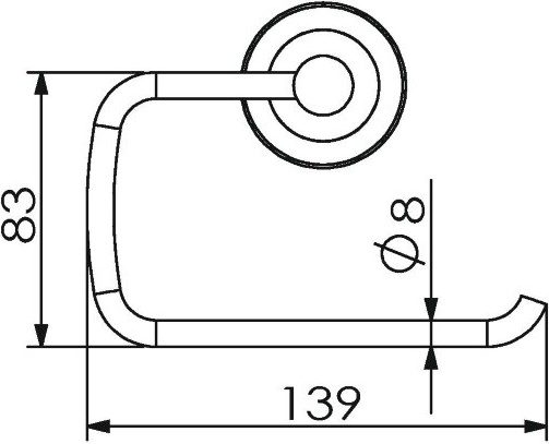 11043A Бумагодержатель подвесной цвет хром LANGBERGER BURANO - Вид №2
