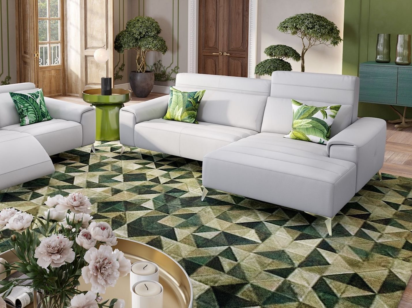 Кожаный угловой диван Sofanella Bella ARCH-00072729 - Вид №3