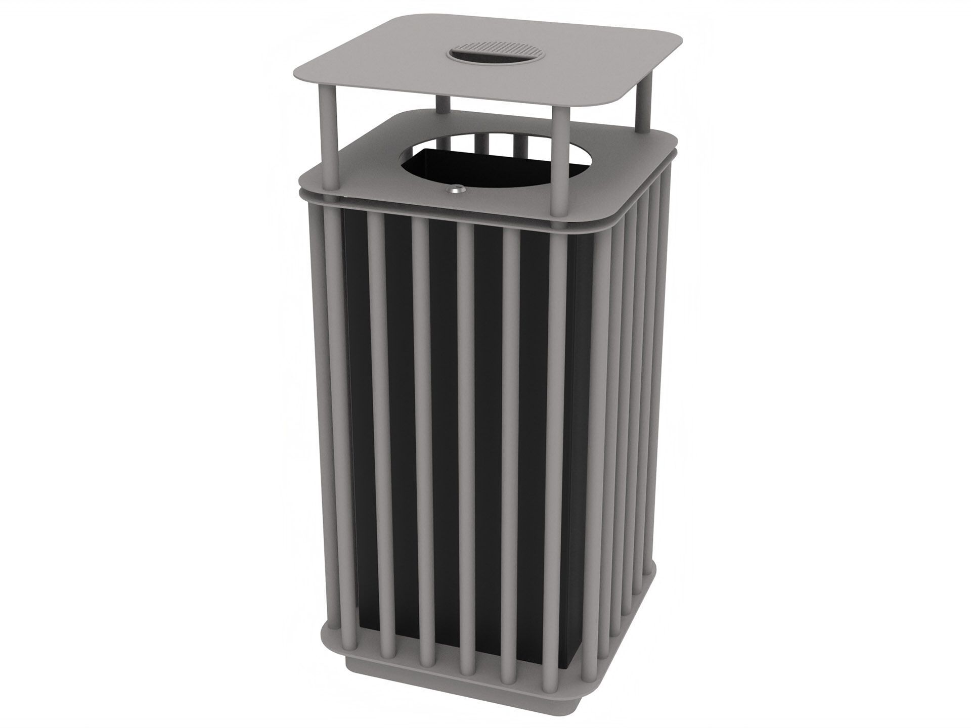 Оцинкованная стальная корзина для мусора с пепельницей Lazzari Spring ARCH-00089452 - Вид №12