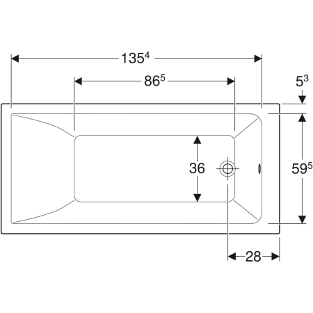 554.300.01.1 Прямоугольная ванна Geberit Renova Plan Geberit  - Вид №17