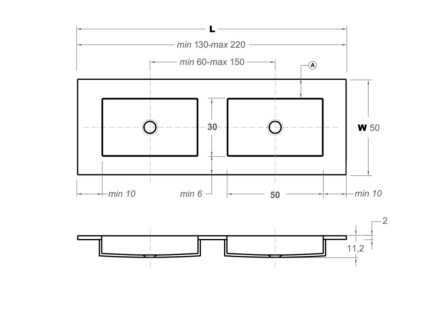 Мраморная столешница со встроенной раковиной Inbani H0 ARCH-00016900 - Вид №1