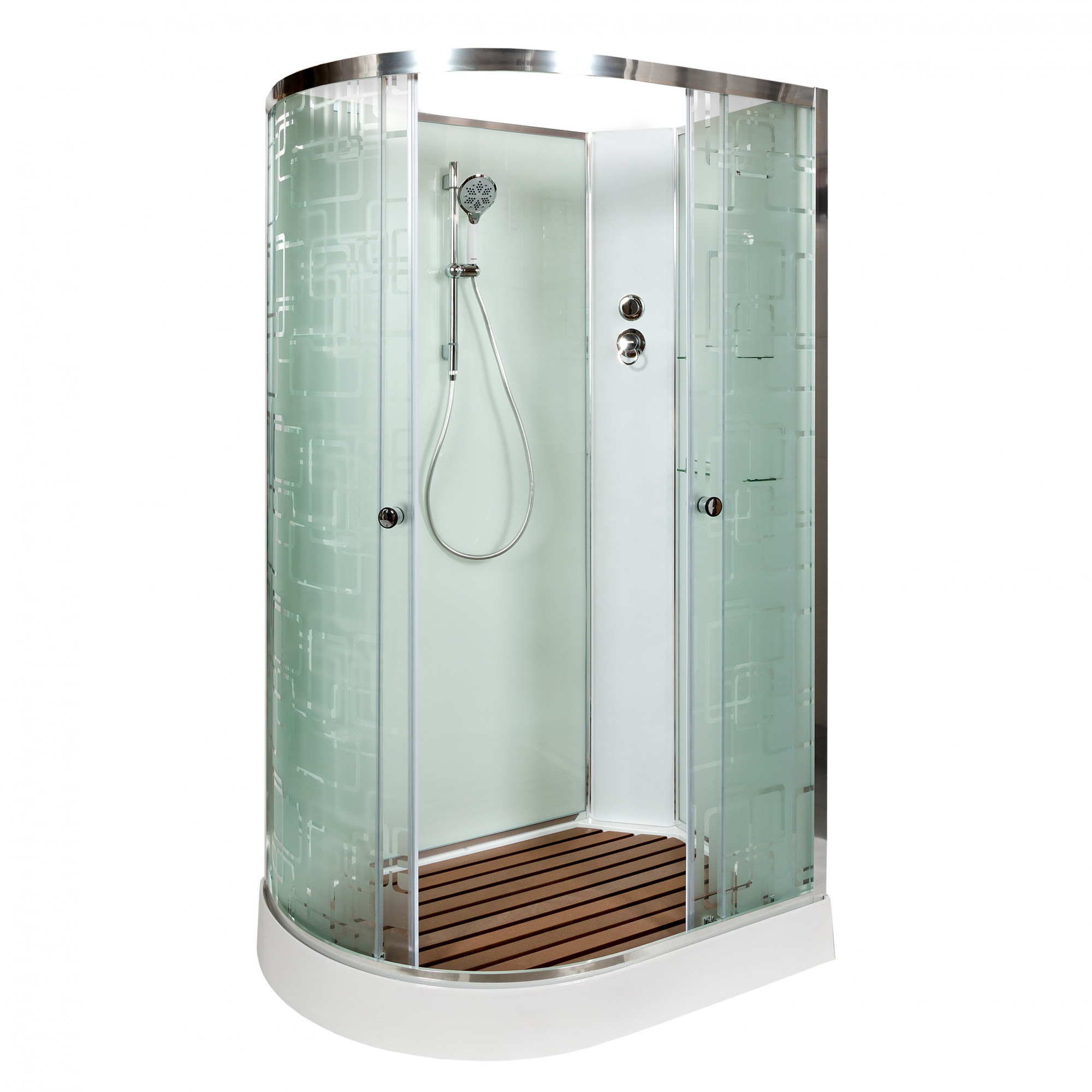 D102S LED R Душевая кабина DETO Серия D ЕМ1511 R N (без крыши)